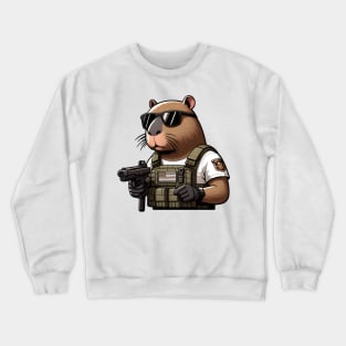 tactical capybara Crewneck Sweatshirt